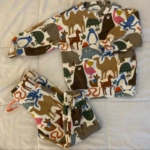 NWOT H&M kids ANIMAL 100% cotton matching set joggers